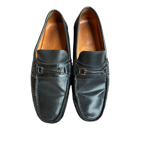 Donald Pliner Imari Black Leather Moccasin Driving Loafer Size 10.5M S72-8‎ Josef Seibel Douglas Men main image 2